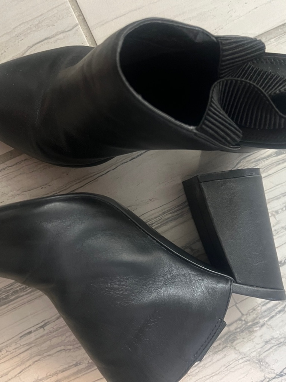 Gianni Bini Black Block Heel Ankle Boots